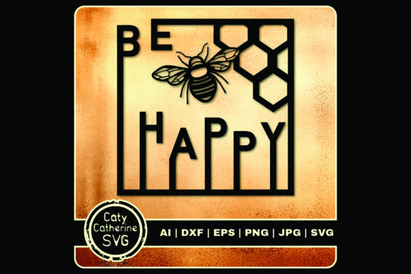 Be Happy Square Frame with Honeycomb: A Designer's Take